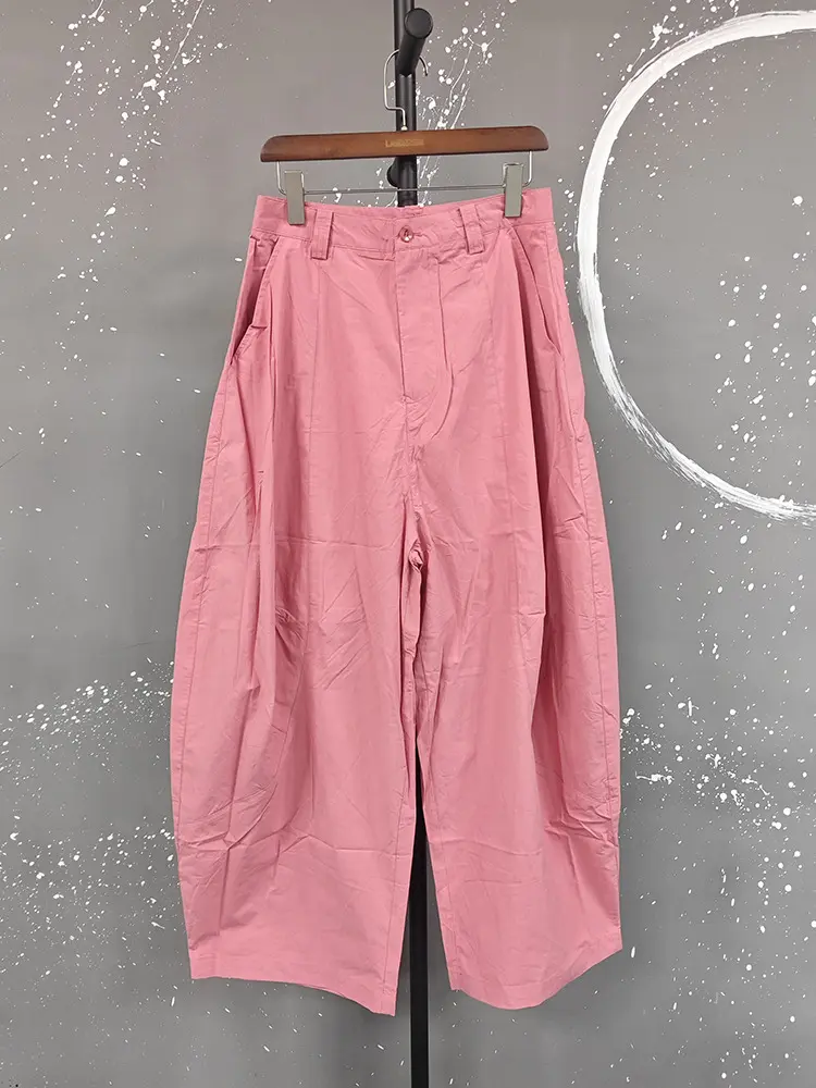 LANMREM Spring Fashion Tide Wide Leg Pants For Women High Waist Solid Color Loose Trousers Female Clothing 2025 New 2YA837