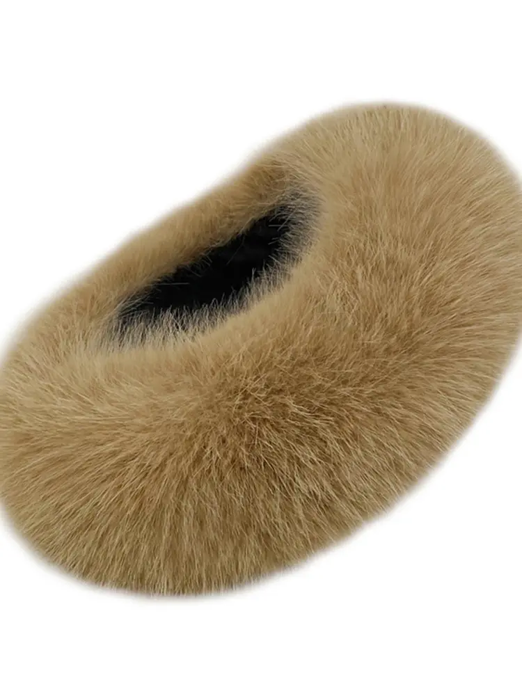 LANMREM Women's Fashion Thick Imitation Fox Fur Hat For Women Warm Solid Color Minimalism Hats 2025 Spring Winter New 2Z2912