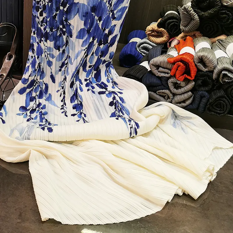 LANMREM Blue Gradient Color Round Neck Sleeveless Women's Dress Summer New Sweet Printting Dresses 2025 Chic Clothing 2DB3808