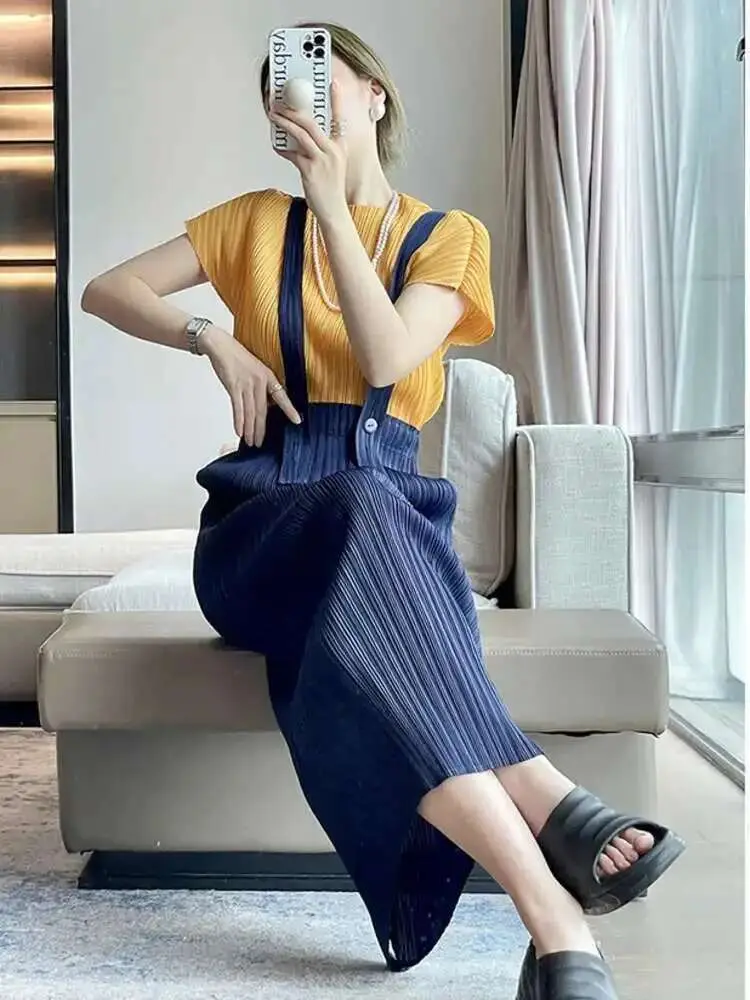 LANMREM Fashion Casual Versatile Backstrap Skirt Women's Elegant Straight Solid Color Skirts Fashion Female 2025 Summer 2DE382