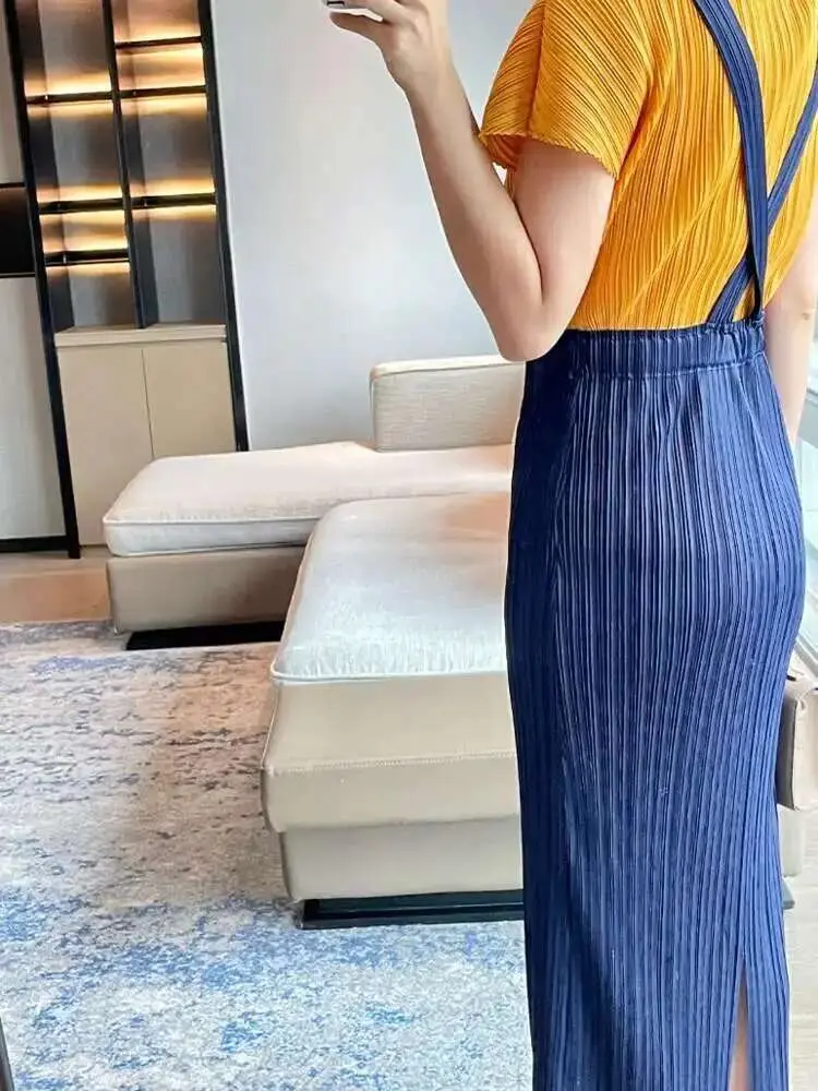 LANMREM Fashion Casual Versatile Backstrap Skirt Women's Elegant Straight Solid Color Skirts Fashion Female 2025 Summer 2DE382