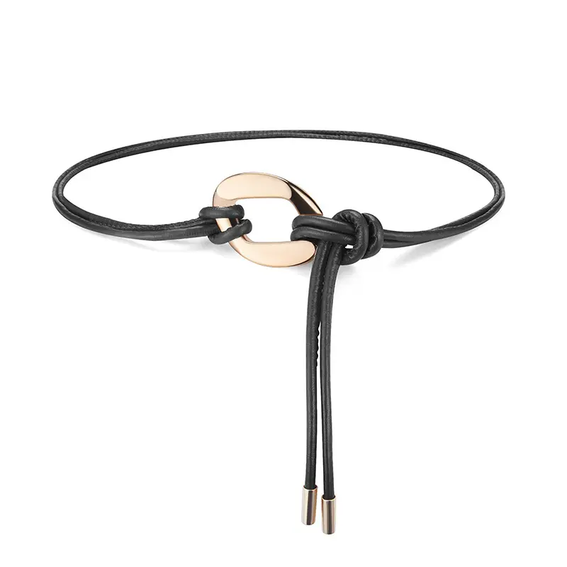 LANMREM Women's Slim Waist Rope Decoration Dress Shirt Summer Versatile Black Small Belts Waist Chain Accessory 2025 New 2DB3259