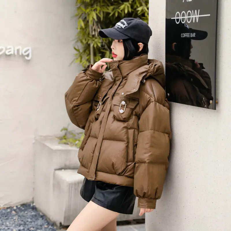Women's Light Short Down Jacket, White Duck Down, Hooded Parkas, Street Trend Versatile Women's Jacket, Fashion, Classic, Winter