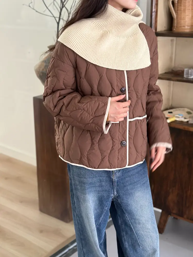 Removable Bib Down Jacket Light Jacket Female Short Winter New Outerwear