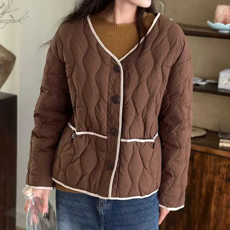 Removable Bib Down Jacket Light Jacket Female Short Winter New Outerwear