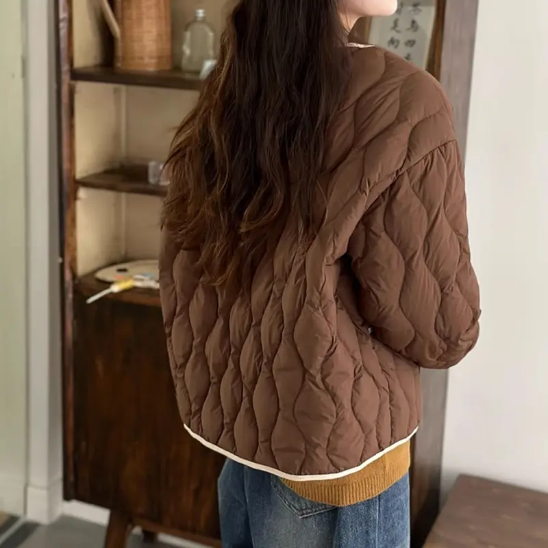 Removable Bib Down Jacket Light Jacket Female Short Winter New Outerwear