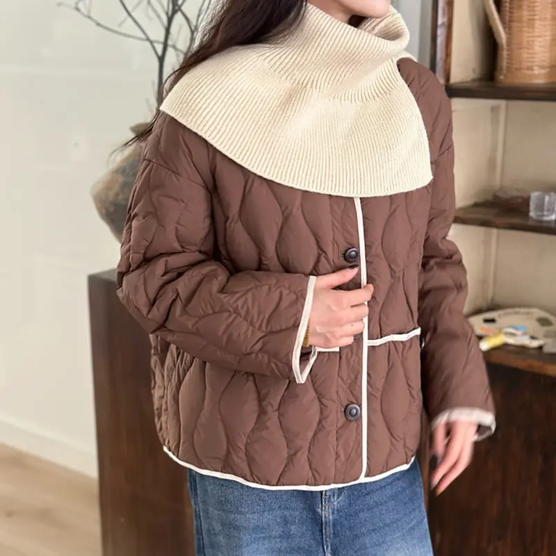 Removable Bib Down Jacket Light Jacket Female Short Winter New Outerwear