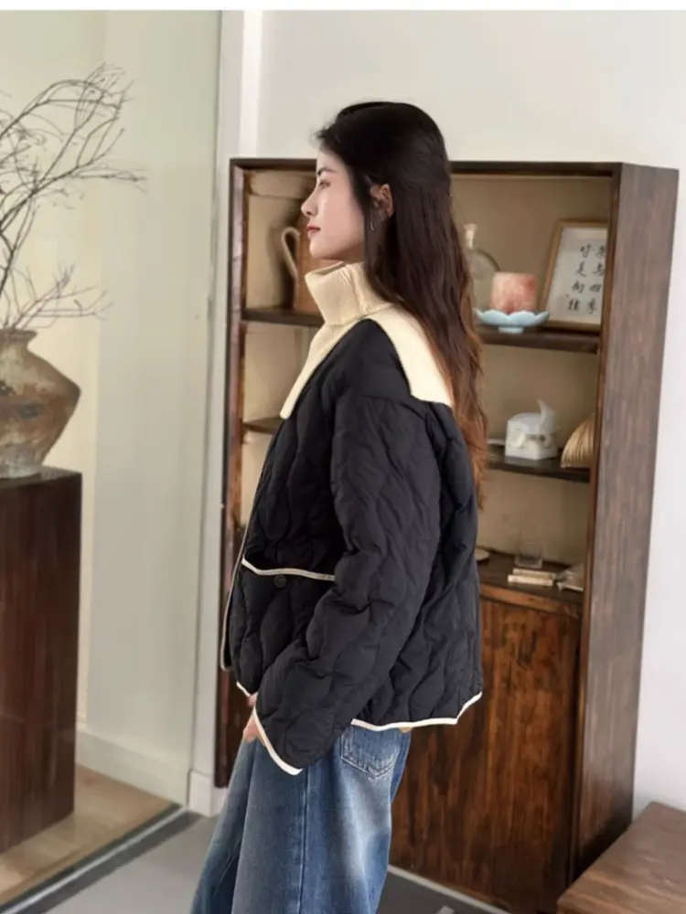 Removable Bib Down Jacket Light Jacket Female Short Winter New Outerwear