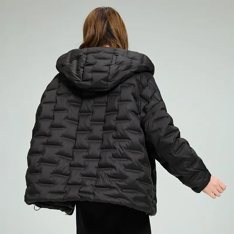 Lightweight Press Gum Hooded Women Down Jacket Fashion Loose New Spring Autumn Female Ultra Lightweight Packable Down Coats