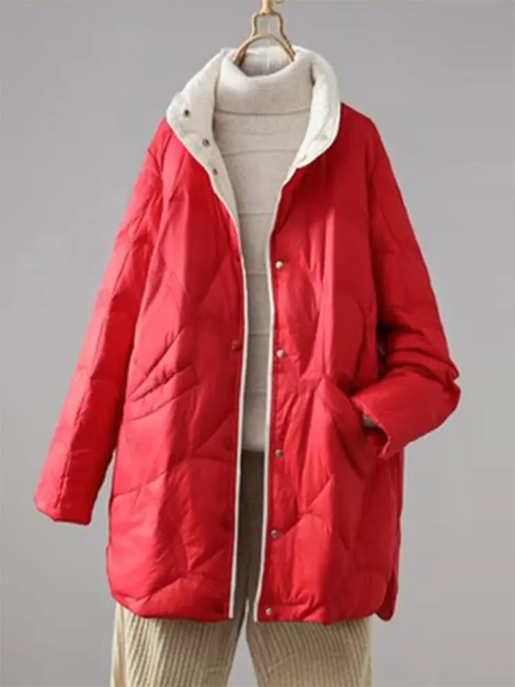 Light Down Jacket for Women, Medium Length, White Duck Down, Warm, Retro Auspicious Clouds, Stand Collar, Slim Jacket, New 2024