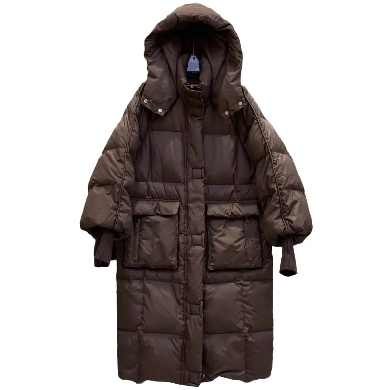 Women's Padded Down Jacket, Thick Warm Overcoat, Puffer Coats, Long, Autumn, Winter, New, 2024