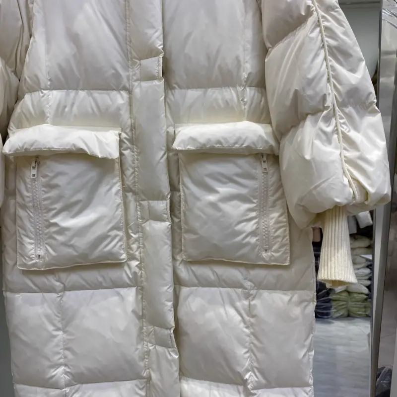 Women's Padded Down Jacket, Thick Warm Overcoat, Puffer Coats, Long, Autumn, Winter, New, 2024