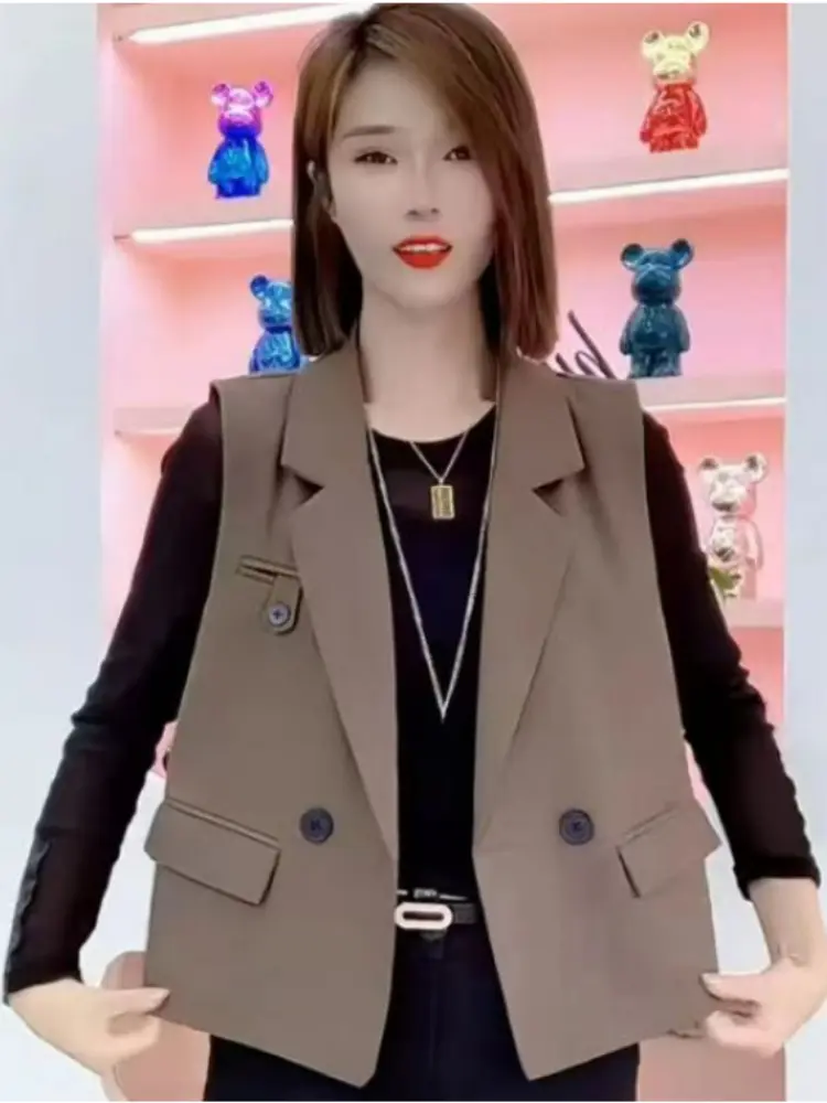 Casual Slim Vest for Women, Autumn Cardigan Vest, Europe and The United, Korean Section Jacket, New Fashion