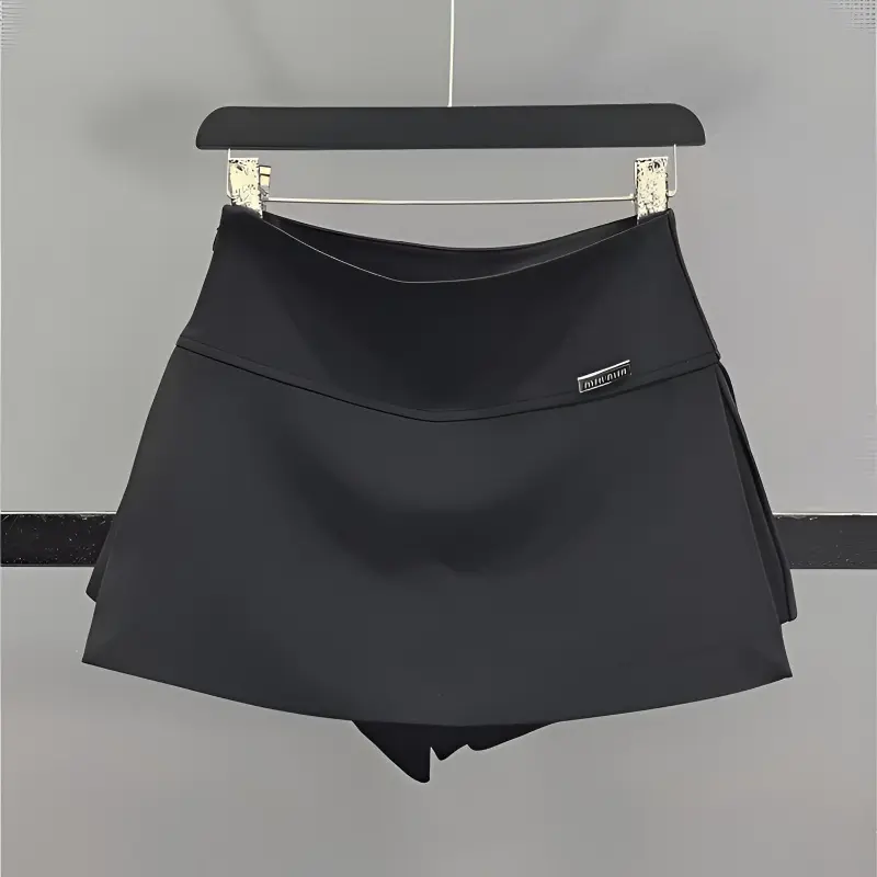 Skirt Pants Skirt Female Spring and Summer New High-waisted Thin A Word Skirts Pants Open Fork Package Hip Business Skirt