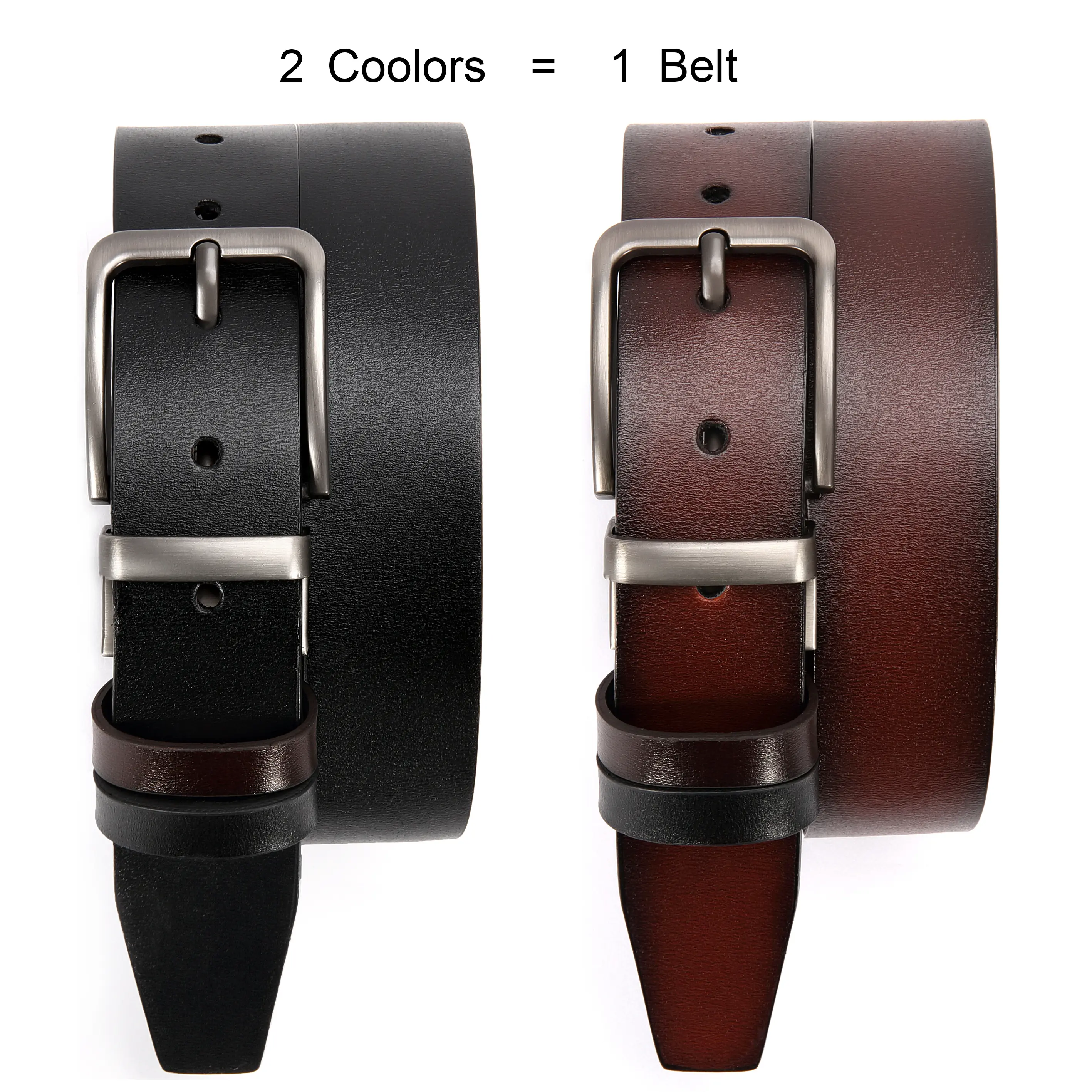 DOOPAI Mens Leather Belt  High Quality Leather Belt Men Male Genuine Leather Strap Luxury Pin Buckle Jeans For Men Men Accessori