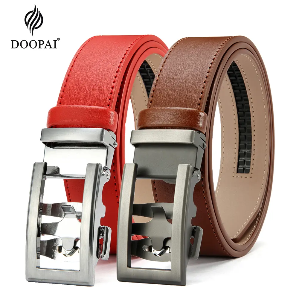 New Mens Belt Hollow Automatic Mens Genuine Leather Luxury Belt for Men Belt Male Strap Male Metal Automatic Buckle Women