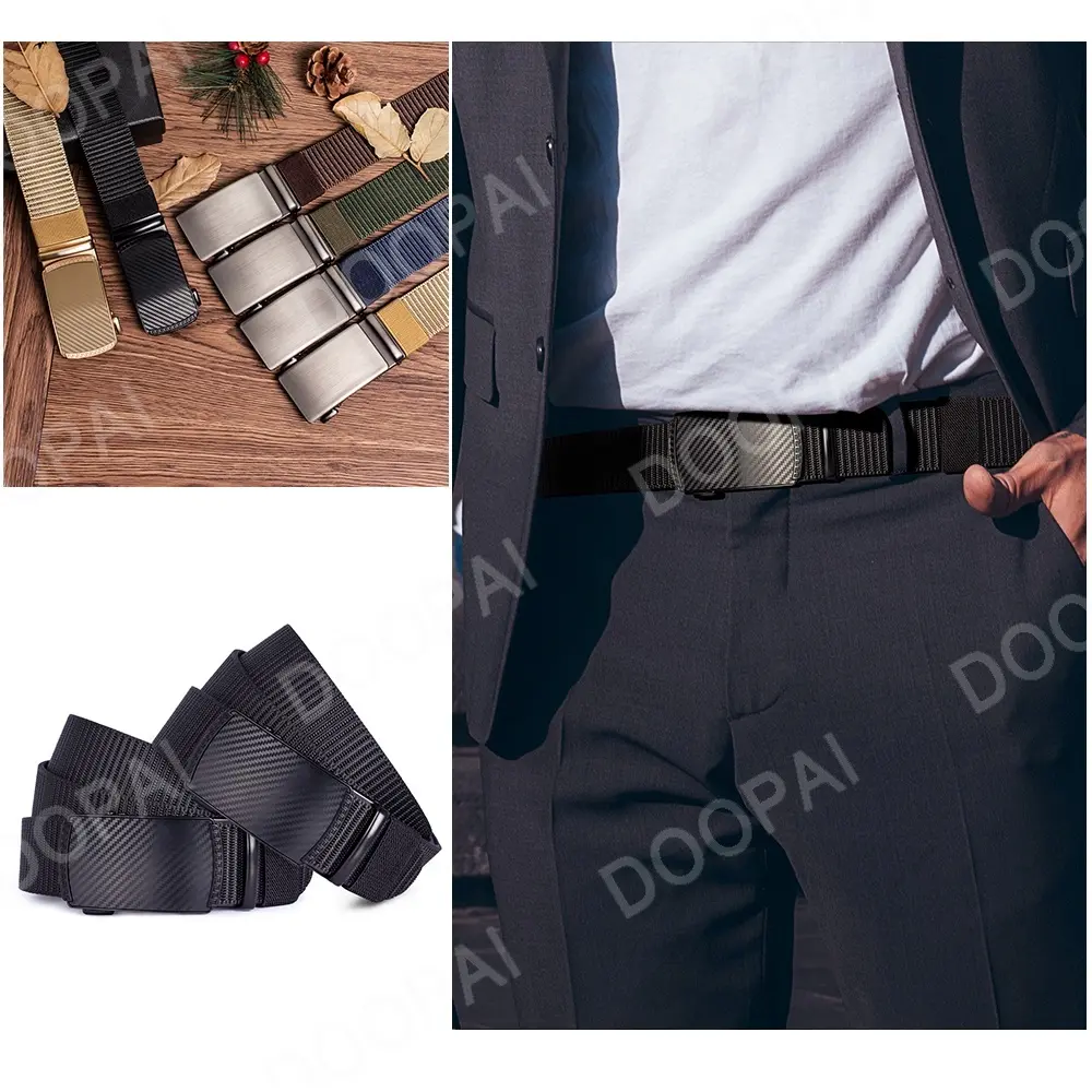 Men's Nylon Outdoor Hunting Metal Canvas Belt Male Korean Version All-Match Casual Automatic Buckle Golf Belt Men Women  Accesso