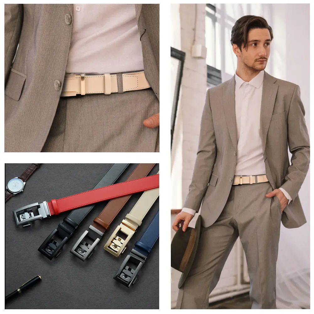 New Mens Belt Hollow Automatic Mens Genuine Leather Luxury Belt for Men Belt Male Strap Male Metal Automatic Buckle Women