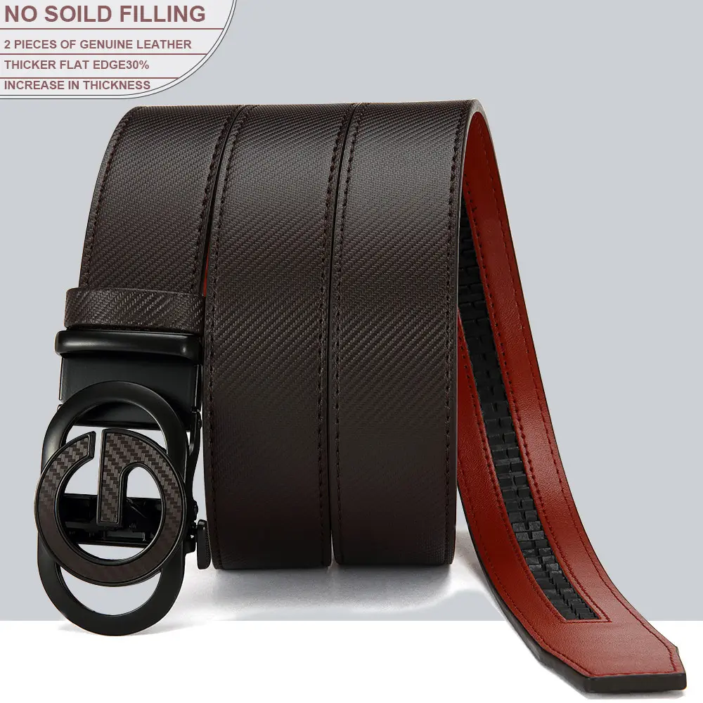 Belts Famous Brand Belt Men Genuine Leather For Men's High Quality Buckle Work Business Black Cowskin Business Male Fashion Desi