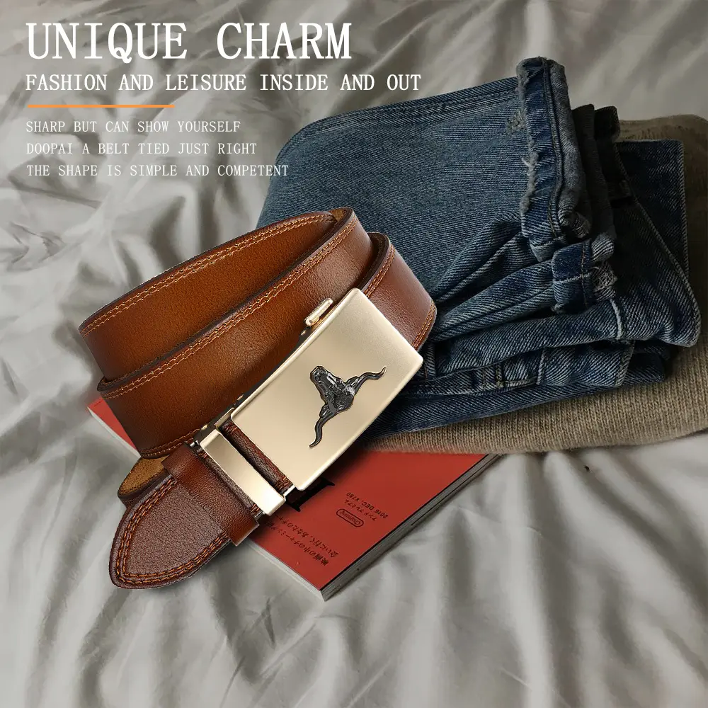 Men Belts Genuine Leather Waist Strap Male Automatic Buckle Waistband Mens High Quality Girdle Belts for Women Men Gifts