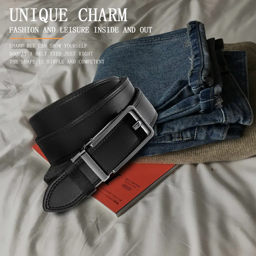 Men Fashion Belts Quality Genuine Luxury Leather Belt for Jeans Pairing Male Strap Male Metal Automatic Buckle Tailored To Fit