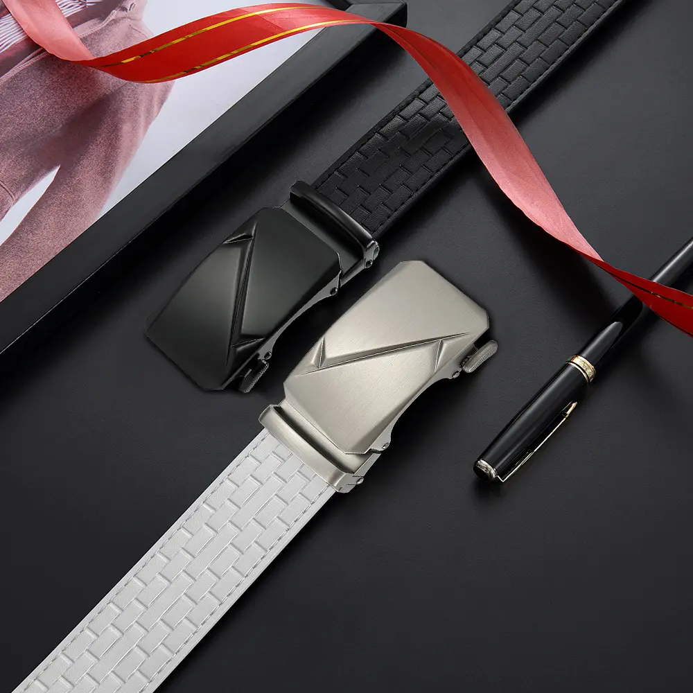 DOOPAI Men Business Belts Leather Waist Strap Male Automatic Buckle Waistband Mens High Quality Girdle Belts for Women Men Gift
