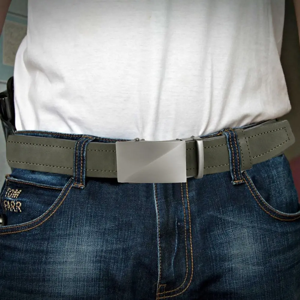 Men Belts PU Leather Waist Strap Male Automatic Buckle Waistband Mens High Quality Girdle Belts for Women Men Gifts 125 135cm