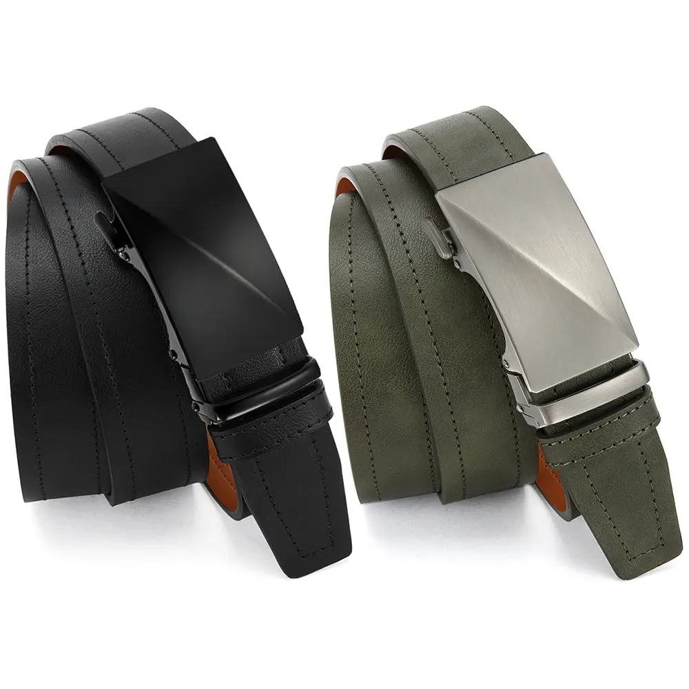 Men Belts PU Leather Waist Strap Male Automatic Buckle Waistband Mens High Quality Girdle Belts for Women Men Gifts 125 135cm