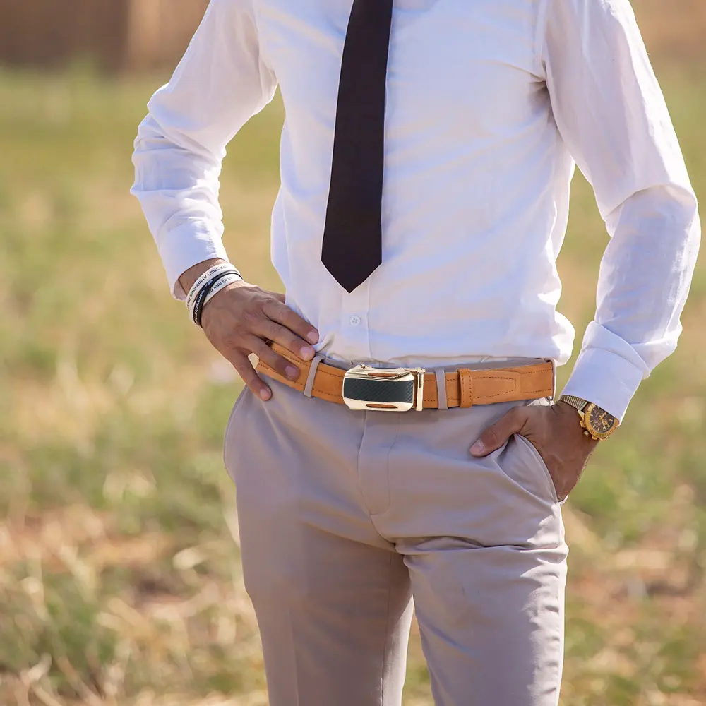 Men's High-quality PU Belt Automatic Sports Car Brand Fashionable Automatic Buckle Belt Black Men's Belt Multiple Colors