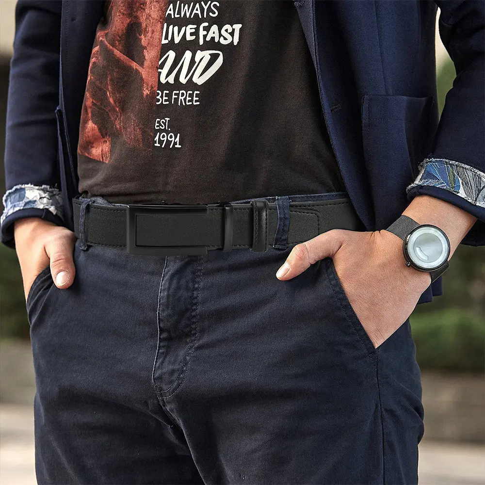 New Luxury Belt for Men high quality Leather Belt Metal Pin Buckle High Quality Famous Brand Belts for Jeans Men elasticity Belt