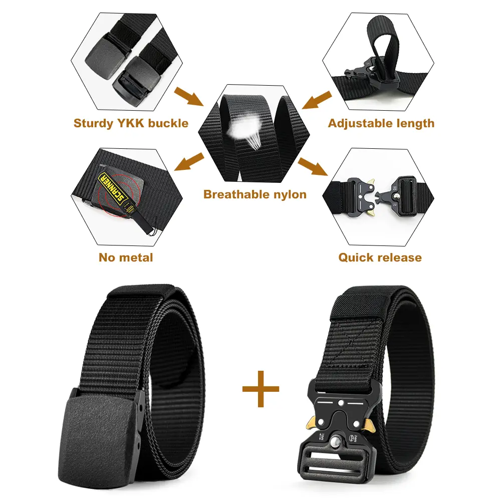 DOOPAI Tactical Men's Belts Camo Outdoor Training Hunting Army Combat Military Nylon Heavy Leather Belts For Men ремень мужской