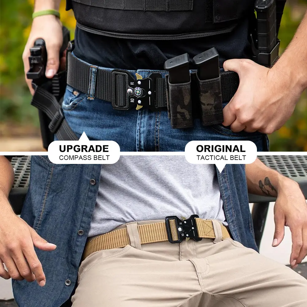 DOOPAI Tactical Men's Belts Camo Outdoor Training Hunting Army Combat Military Nylon Heavy Leather Belts For Men ремень мужской