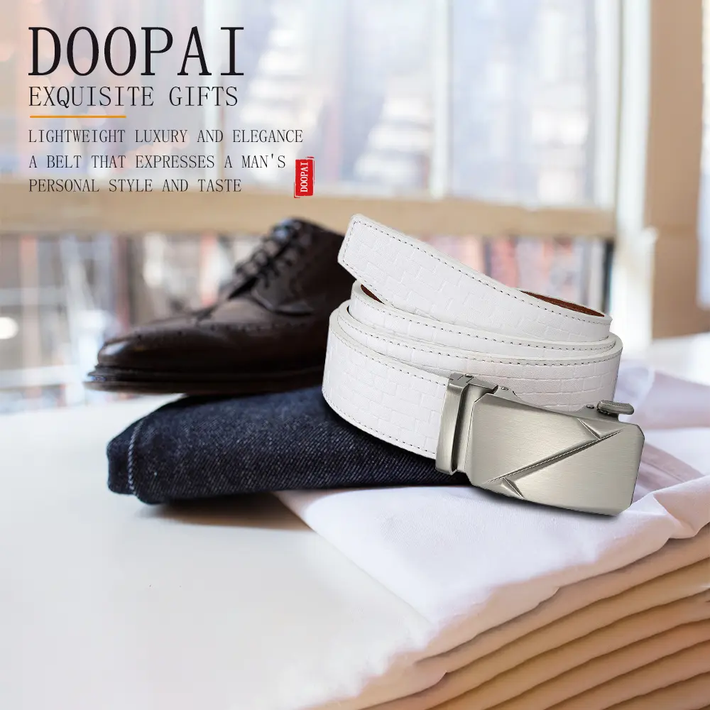 Men Belts Leather Waist Strap Male Automatic Buckle Waistband Mens High Quality Girdle Belts for Women Men Gifts 115 125cm