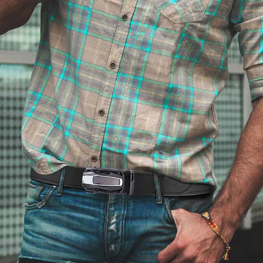 Men Genuine Leather Belt Automatic Buckle Belt Fashion Alloy Belts Leather Luxury Belts for Men Business Luxury Designer Clothes