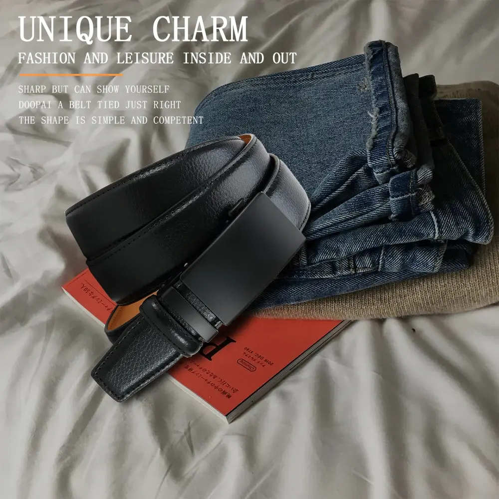 Men's Business Belt, Renowned Luxury Brand Design, Leather Classic Alloy Buckle, High Quality Belt, Cowboy Punk Casual Belt