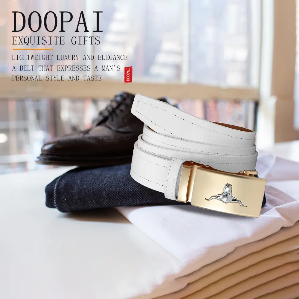 Men's Belt Metal Luxury Brand Automatic Buckle High-quality PU Leather High-quality Men's Business Casual Belt
