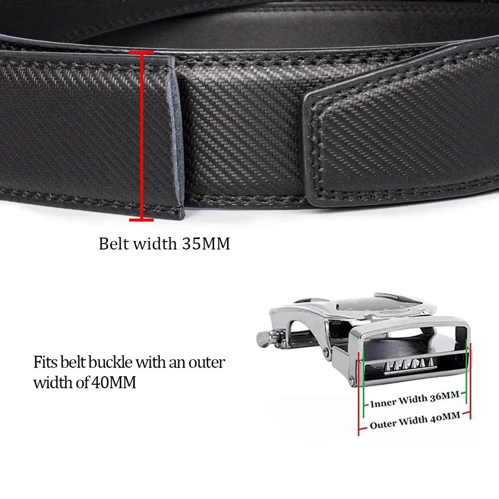 Large Size Belt No Buckle for Automatic Buckle Genuine Leather Belts Without Buckle for Men Women High Quality Male Jeans Belt