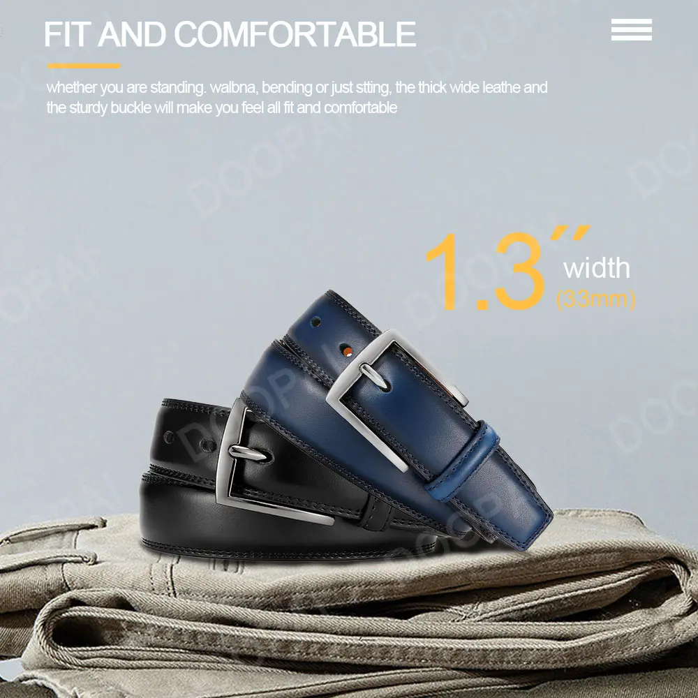 Men Belts High Quality Genuine Leather LONG Large Pin Buckle Metal Automatic Buckle Male Belts Strap Male 105 125 155cm Plus Siz