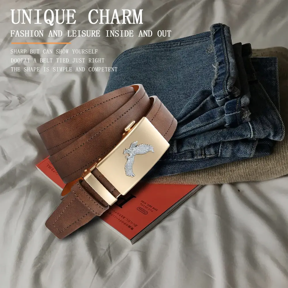 New Men Leather Belt Automatic Buckle Belt Fashion Alloy Belts Leather Luxury Belts for Men Business Luxury Designer Clothes