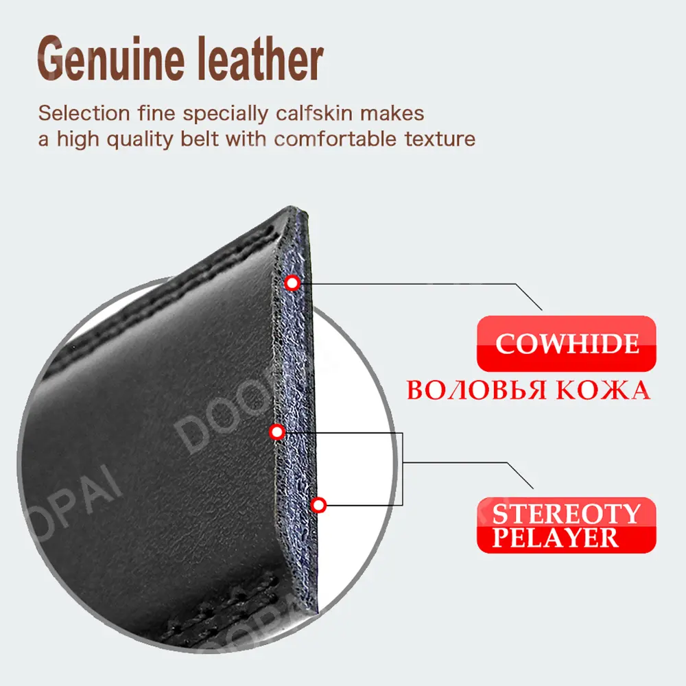 Mens Leather Belt  Automatic Genuine Leather Belts Leisure Fashion Ratchet Belts for Men Pants Waistband Ремень