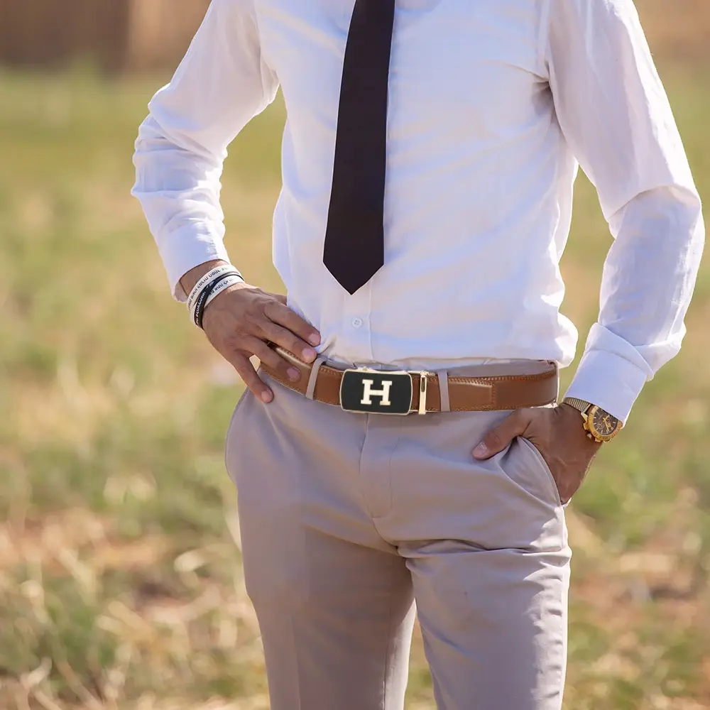 Men's Leather Belt Automatic High Quality Cowhide Belt Women Genuine Luxury Leather Belt for Men Male Strap Letter Business Male