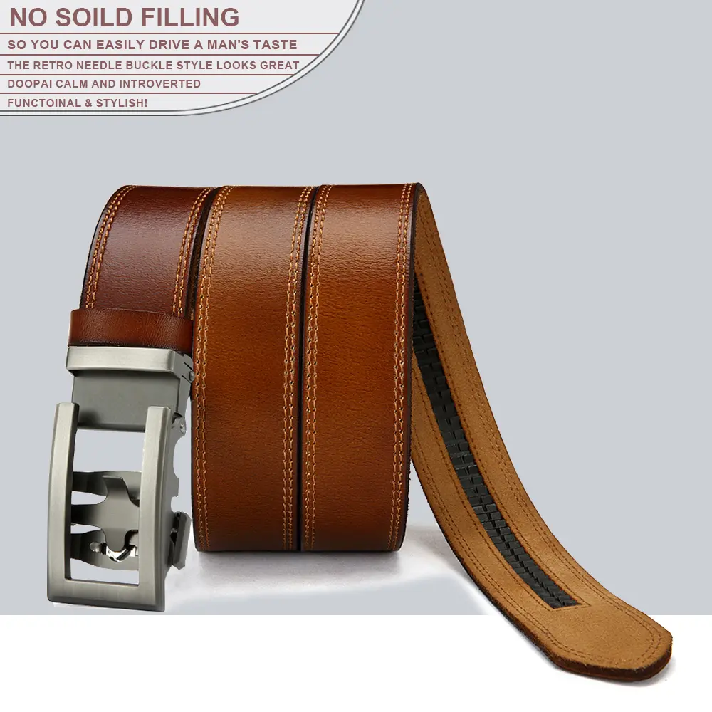 DOOPAI 2025 New Men Belts Leather Waist Strap Male Automatic Buckle Waistband Mens High Quality Girdle Belts for Women Men Gifts