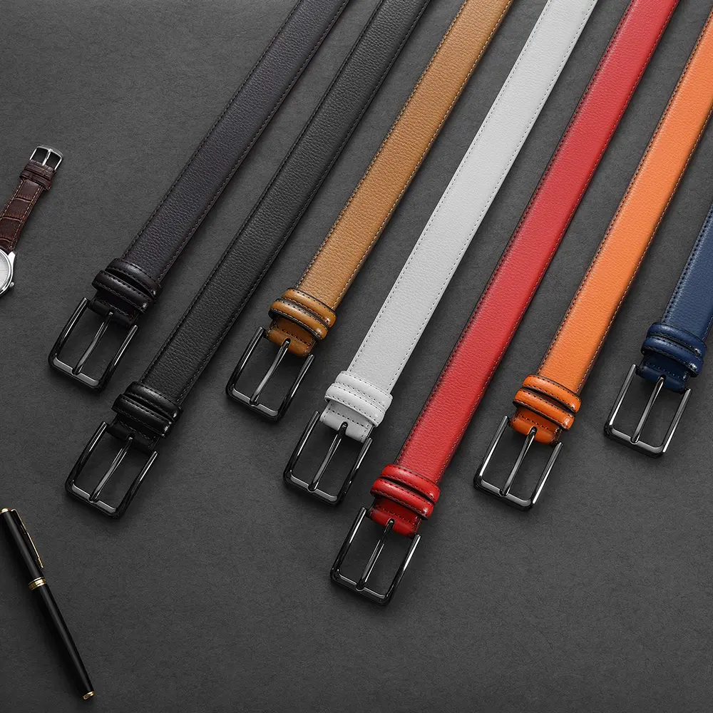 Men Belts High Quality Genuine Leather LONG Large Pin Buckle Metal Automatic Buckle Male Belts Strap Mal 105cm 125cm Size