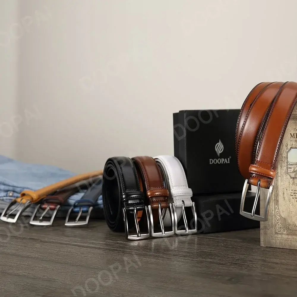 Men's Leather Belt Needle Buckle Belt Trendy New Casual Genuine Leather LONG Large Belts Cowhide Men's Belt Plus Size Men Belts