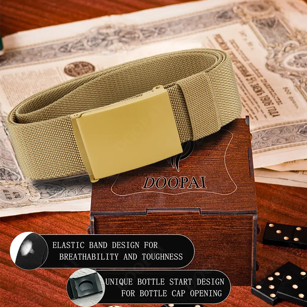 Men Female Belts Military Nylon Adjustable Belt Outdoor Travel Tactical Waist Belt with Plastic Buckle for Pants 125cm