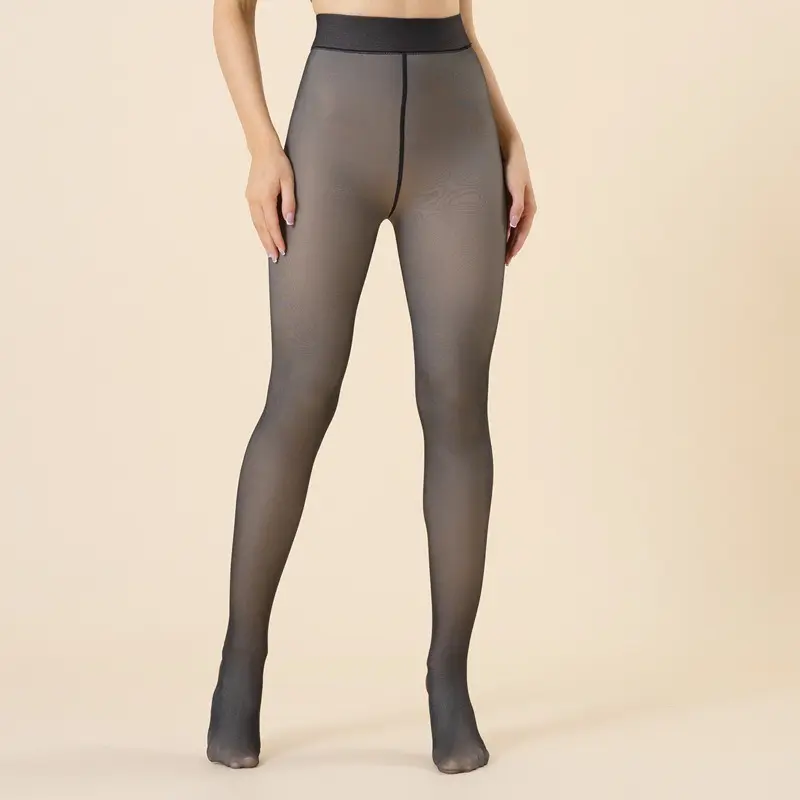Thicken Thermal Tights Pantyhose For Women Winter Warm Fleece Velvet Thermo Stockings Tights Sexy Translucent Pantyhose Female