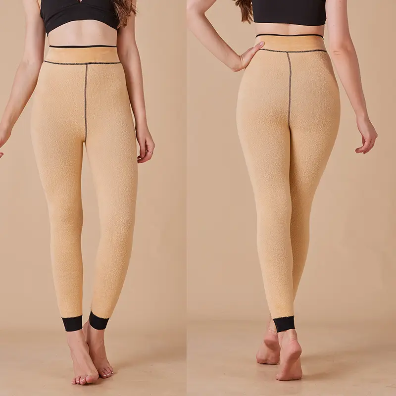 Thicken Warm Thermal Leggings For Women Winter High Waist Elastic Sexy Translucent Women Pants Fleece Velvet Black Tights