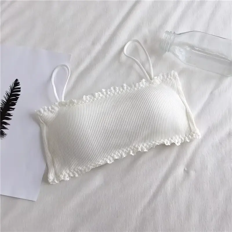 Women's Bra Female Tube Top Bra Beauty Back Suspender Underwear Tank Top Seamless Comfort Bra Sport Bra Lace Solid Crop Tops