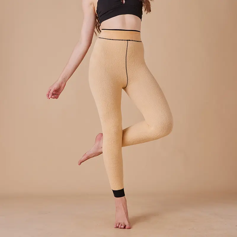 Thicken Warm Thermal Leggings For Women Winter High Waist Elastic Sexy Translucent Women Pants Fleece Velvet Black Tights