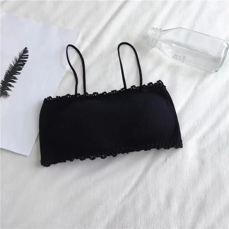 Women's Bra Female Tube Top Bra Beauty Back Suspender Underwear Tank Top Seamless Comfort Bra Sport Bra Lace Solid Crop Tops